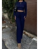 Lacivert Dikiş Detay Alt Üst Takım