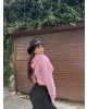 Pembe Premium Crop Sweatshırt