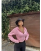 Pembe Premium Crop Sweatshırt