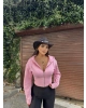 Pembe Premium Crop Sweatshırt