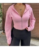 Pembe Premium Crop Sweatshırt