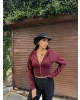 Bordo Premium Crop Sweatshırt