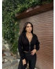 Siyah Premium Crop Sweatshırt
