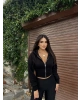 Siyah Premium Crop Sweatshırt
