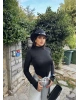 Siyah Yarım Balıkçı Bodysuit