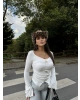 Beyaz Kolanları Volanlı Sun Crop