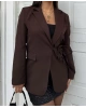 Kahverengi Tasarım Blazer