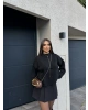 Siyah Yırtmaç Detay Basic Oversize Kazak