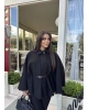 Siyah Kemerli Kaşe Panço