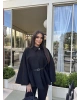 Siyah Kemerli Kaşe Panço
