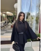 Siyah Kemerli Kaşe Panço
