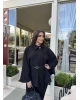 Siyah Kemerli Kaşe Panço