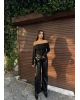 Siyah Şardonlu Deri Pantolon