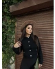 Siyah Düğme Detay Triko Hırka