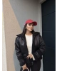 Siyah Oversize Peluş Mont