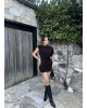 Siyah Vatkalı Zra Model Elbise