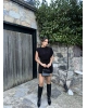 Siyah Vatkalı Zra Model Elbise