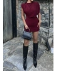 Bordo Vatkalı Zra Model Elbise