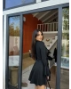 Siyah Fırfırlı İspanyol Kol Elbise