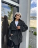 Antrasit Kaşe Trenç Mont