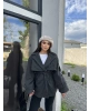 Antrasit Kaşe Trenç Mont