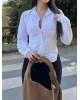 Beyaz Korse Detay Gömlek