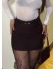 Bordo İnce Kemerli Şort Etek
