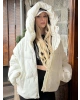 Beyaz Oversize Premium Şişme Mont