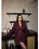 Bordo Aksesuarlı Blazer Ceket