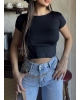 Siyah Sırt Ayarlanalabilir Crop