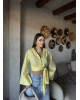 Sarı İspanyol Kol Bağlamalı Gömlek