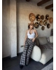 Kahverengi Beli Fularlı Tailored Fit Pantolon