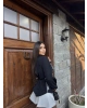 Siyah Güpür Detay  Gömlek
