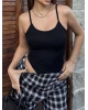 Siyah İp Askılı Zra Bodysuit