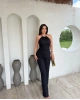 Siyah Boyun Aksesuarlı Alt Üst Takım