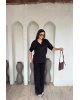 Siyah Polo Yaka Oversize Modal Takım