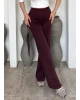 Bordo Çimalı Tayt Pantolon