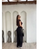 Siyah Çimalı Tayt Pantolon