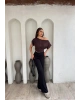 Siyah Çimalı Tayt Pantolon