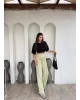 Yeşil Çimalı Tayt Pantolon