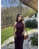 Bordo Asimetrik Bürümcük Takım