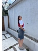 Mavi Tint Taşlı Uzun Şort