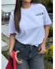 Beyaz Oversize Dijital Baskı Tshırt