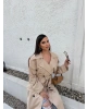Bej Astarlı Premium Trençkot