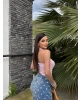 Pembe Asimetrik Kesim Crop Top
