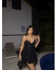 Siyah Korseli Mini Elbise