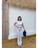 Gri Brshk Polo Yaka Fermuarlı Alt Üst Takım