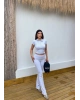 Gri Brshk Polo Yaka Fermuarlı Alt Üst Takım