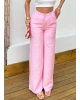Pembe Beli Lastikli İçi Astarlı Pantolon