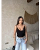 Siyah Braletli İp Askılı Bluz